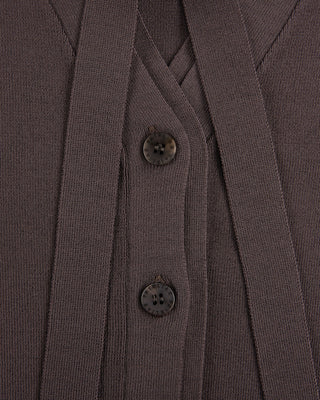 2 way Tie Knit Vest (Cocoa)