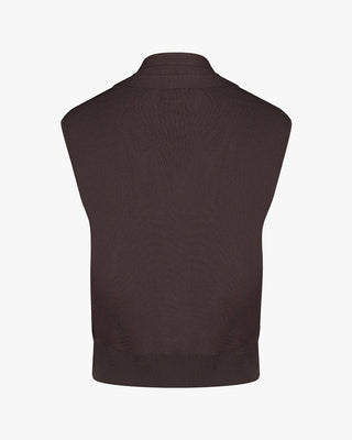 2 way Tie Knit Vest (Cocoa)