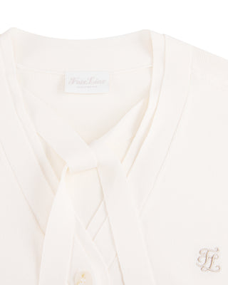 2 way Tie Knit Vest (Ivory)