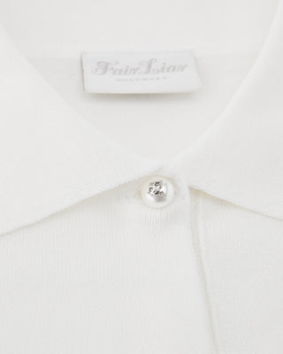 Pearl Point Short Sleeve Knit (White)