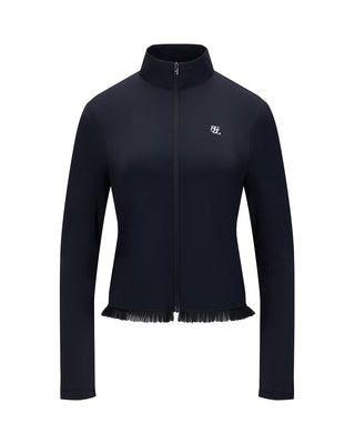 Cropped Cooling ZipUp T Shirt (Black)