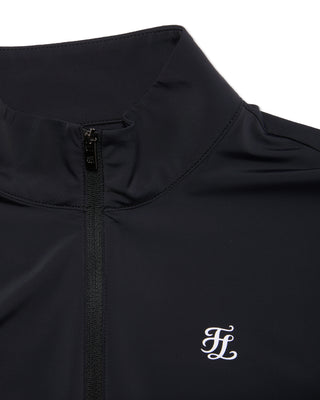 Cropped Cooling ZipUp T Shirt (Black)