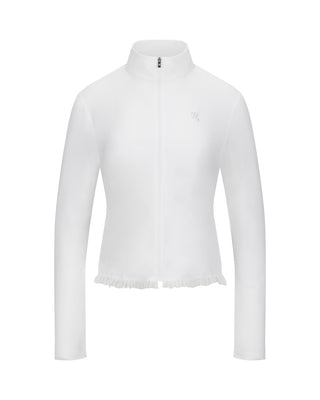 Cropped Cooling ZipUp T Shirt (White)