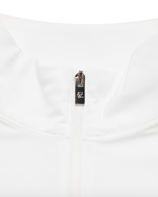 Cropped Cooling ZipUp T Shirt (White)