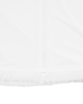 Cropped Cooling ZipUp T Shirt (White)