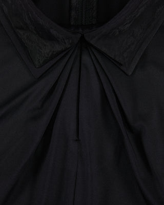 Front Shirring Sleeveless T Shirt (Black)