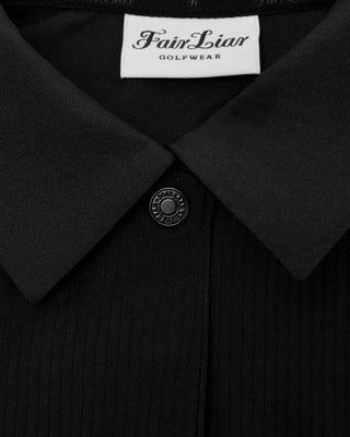 Patterned Ribbon Detachable T Shirt (Black)