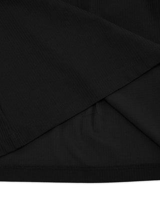 Patterned Ribbon Detachable T Shirt (Black)