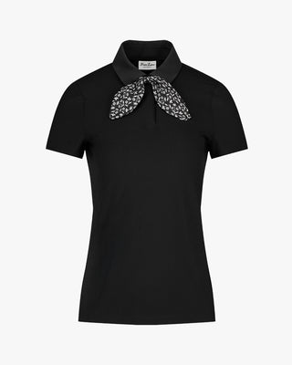 Patterned Ribbon Detachable T Shirt (Black)