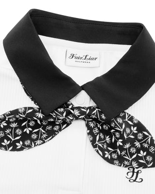 Patterned Ribbon Detachable T Shirt (White)