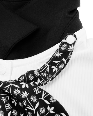 Patterned Ribbon Detachable T Shirt (White)