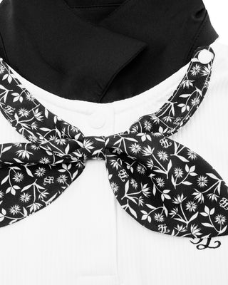 Patterned Ribbon Detachable T Shirt (White)