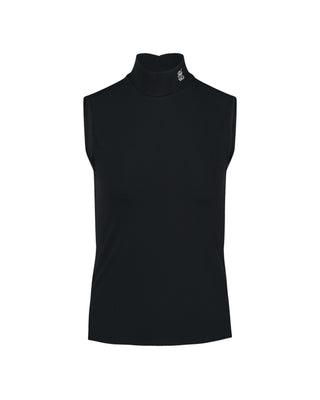 Mesh Crop Short Sleeve and Sleeveless Set (Black)