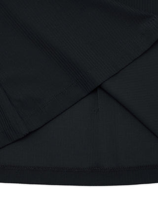 Mesh Crop Short Sleeve and Sleeveless Set (Black)