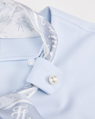 Botanical Scarf Set Sleeveless T Shirt (Blue)