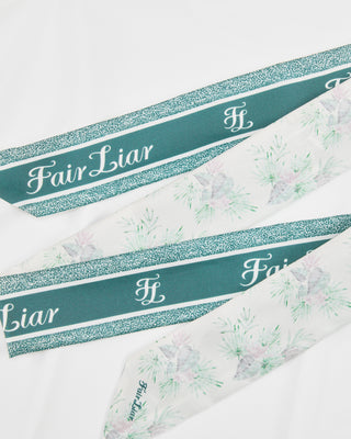 Botanical Scarf Set Sleeveless T Shirt (White)