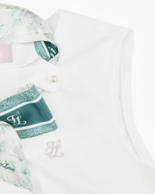 Botanical Scarf Set Sleeveless T Shirt (White)