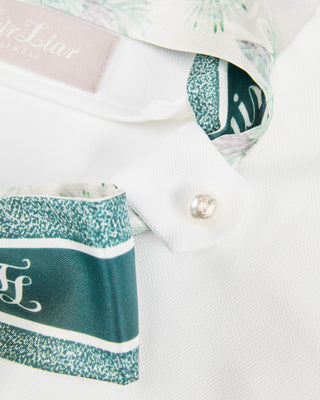 Botanical Scarf Set Sleeveless T Shirt (White)