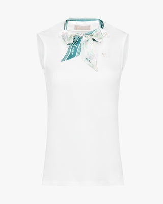Botanical Scarf Set Sleeveless T Shirt (White)