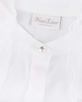 Organza Ribbon Long Sleeve Cooling T Shirt (White)