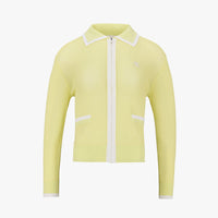 Zip-up Cool Mesh Cardigan (Yellow)
