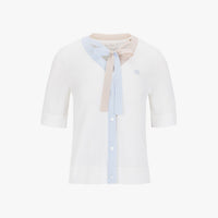 Back Punched Summer Cardigan (White)