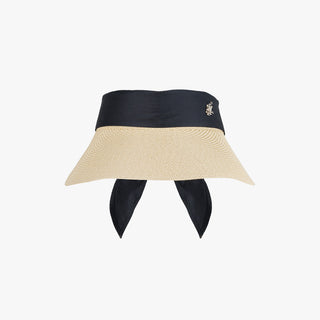Wide Raffia Visor (Beige)