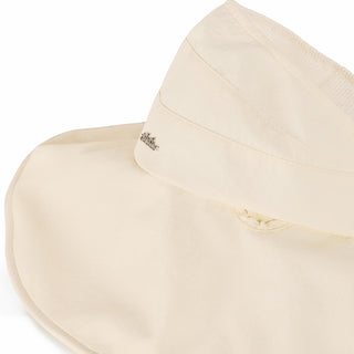 Ribbon Wide-brimmed Sun Hat (Cream)