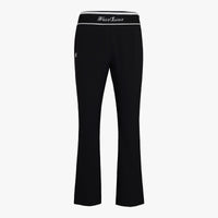 Back Logo Banded Bootscut Pants (Black)