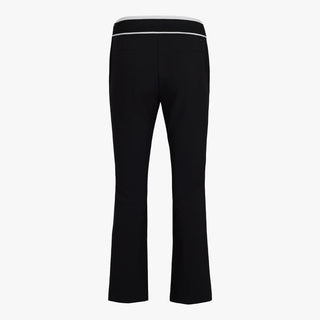 Back Logo Banded Bootscut Pants (Black)