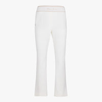 Back Logo Banded Bootscut Pants (White)
