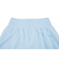 Seersucker Smoke Band Skirt (Blue)