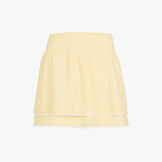 Seersucker Smoke Band Skirt (Yellow)