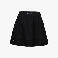 Waffle Banded Shirred Skirt (Black)
