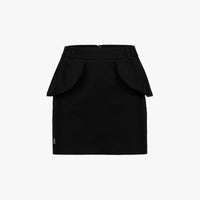 Lace Trim Flap Skirt (Black)