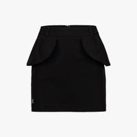 Lace Trim Flap Skirt (Black)
