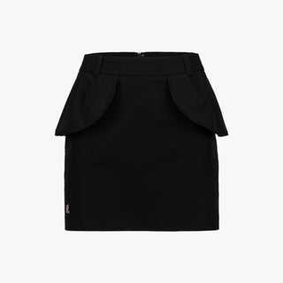 Lace Trim Flap Skirt (Black)