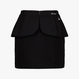 Lace Trim Flap Skirt (Black)