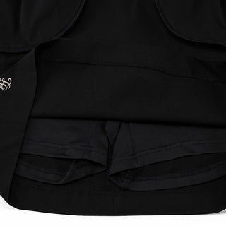 Lace Trim Flap Skirt (Black)