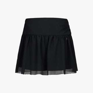 Tulle Drape Skirt (Black)