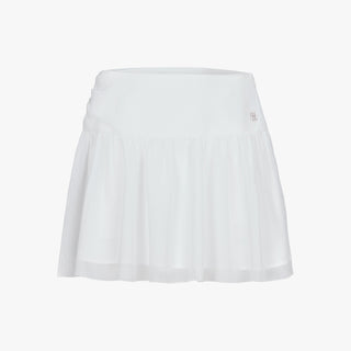 Tulle Drape Skirt (White)
