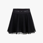 Mesh Double Flare Skirt (Black)