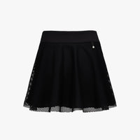 Mesh Double Flare Skirt (Black)