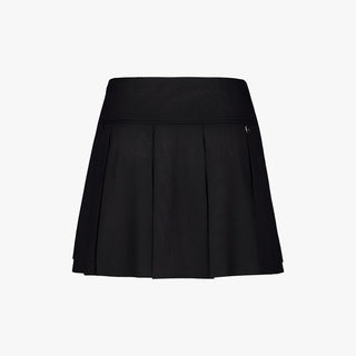 Rib Back Pleated Skirt (Black)