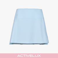 Rib Back Pleated Skirt (Blue)