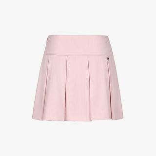 Rib Back Pleated Skirt (Coral)