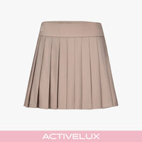 High-waisted Jersey Pleated Skirt (Cocoa)