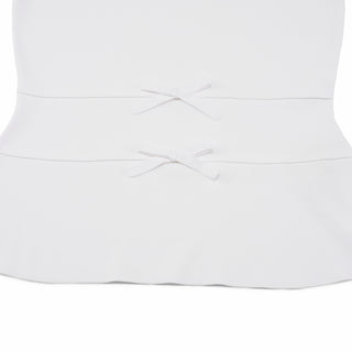 Ribbon Point Sleeveless Knit (White)