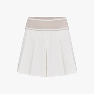 Logo Jacquard Pleated Skort (White)