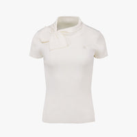 Big Ribbon Pearl Knit (White)
